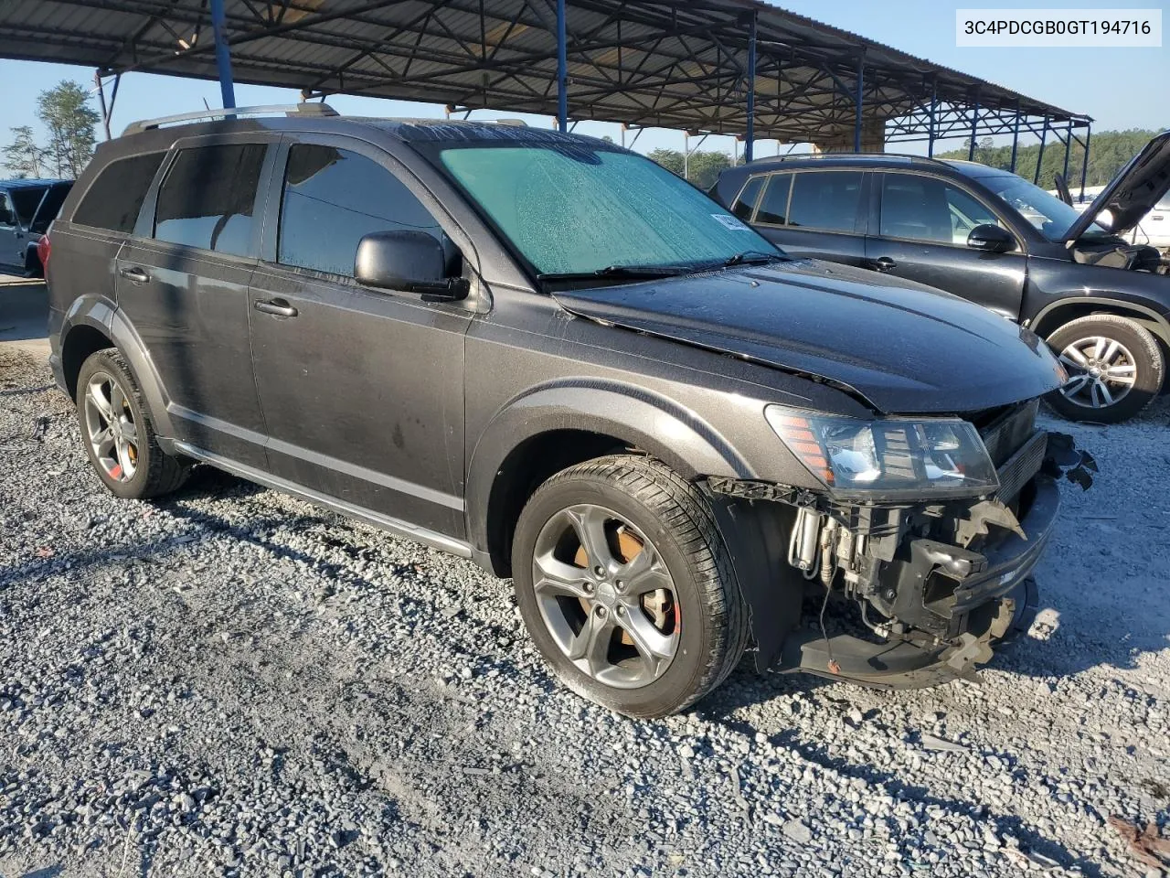 2016 Dodge Journey Crossroad VIN: 3C4PDCGB0GT194716 Lot: 74428884