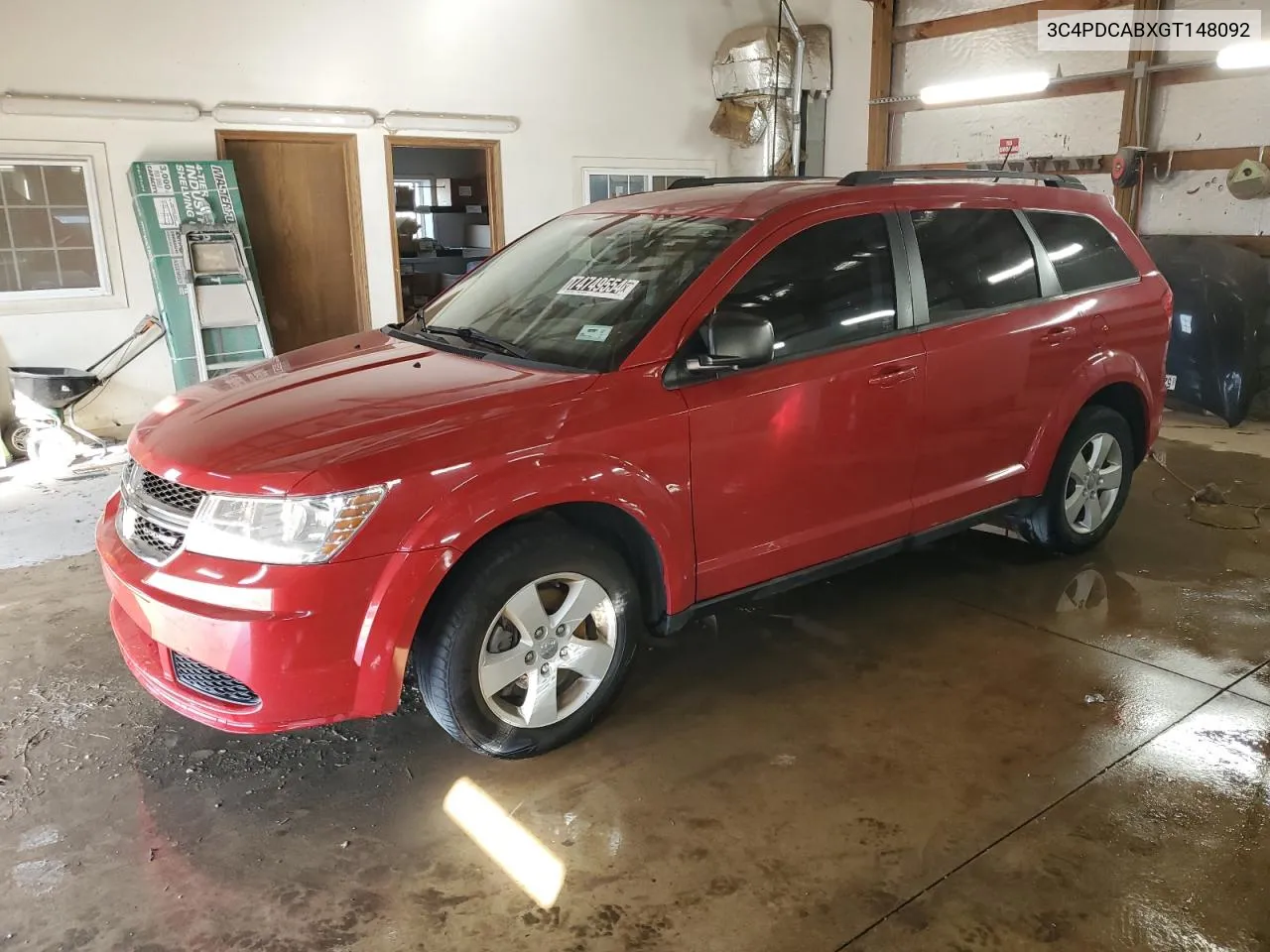 2016 Dodge Journey Se VIN: 3C4PDCABXGT148092 Lot: 74749554