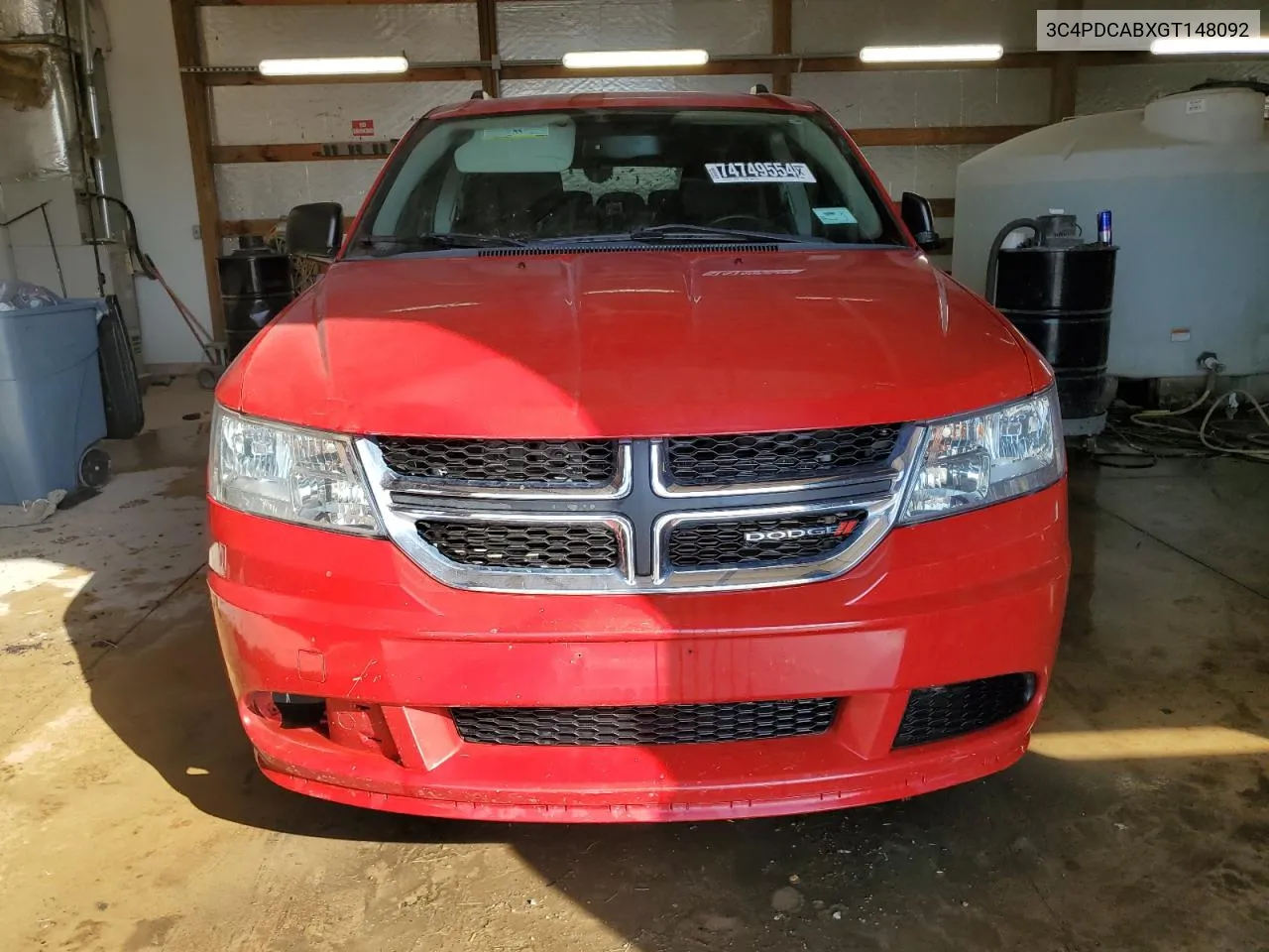 2016 Dodge Journey Se VIN: 3C4PDCABXGT148092 Lot: 74749554