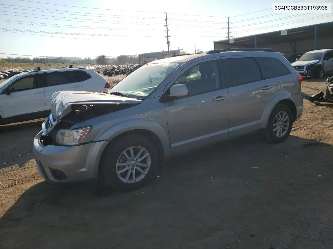 2016 Dodge Journey Sxt VIN: 3C4PDCBB3GT193938 Lot: 74882954