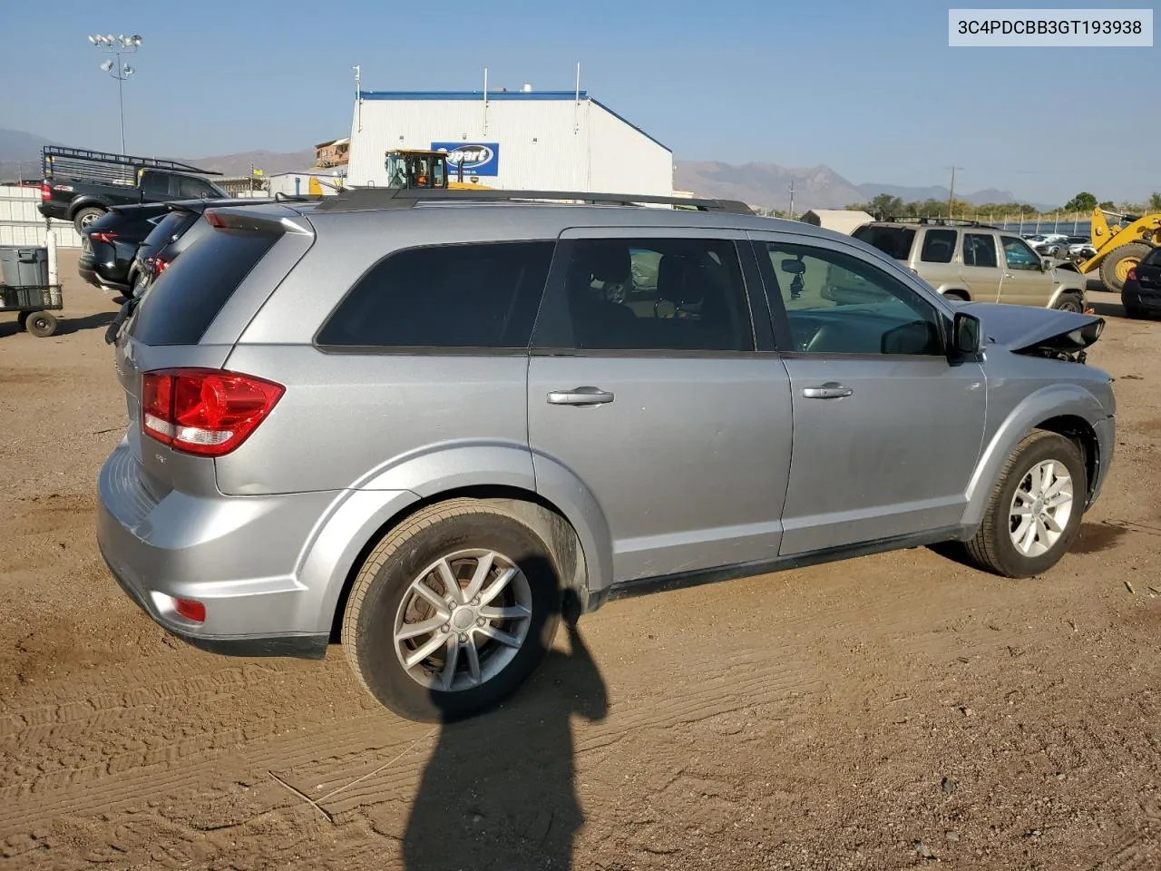 2016 Dodge Journey Sxt VIN: 3C4PDCBB3GT193938 Lot: 74882954