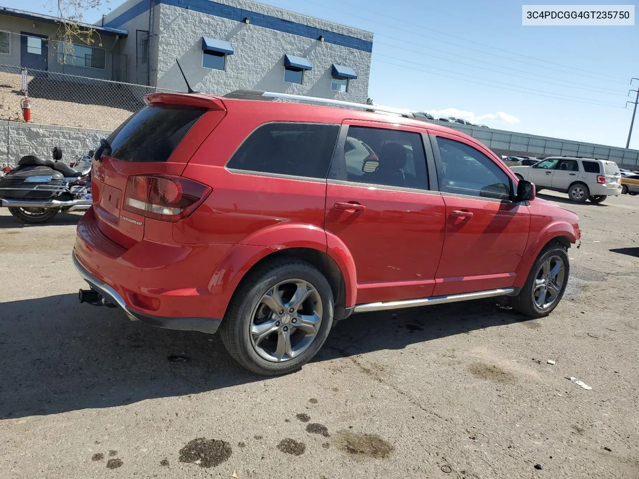 2016 Dodge Journey Crossroad VIN: 3C4PDCGG4GT235750 Lot: 75091884