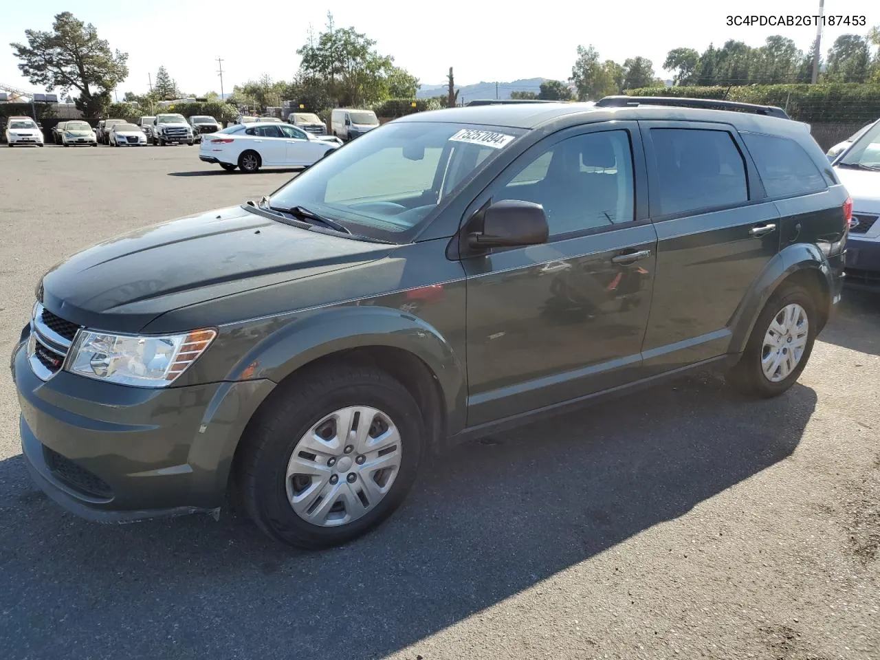 2016 Dodge Journey Se VIN: 3C4PDCAB2GT187453 Lot: 75257094