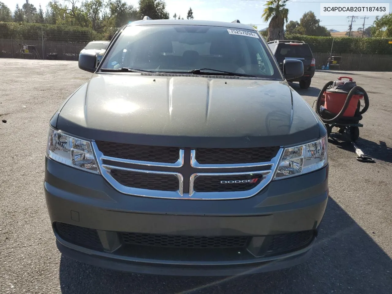 2016 Dodge Journey Se VIN: 3C4PDCAB2GT187453 Lot: 75257094