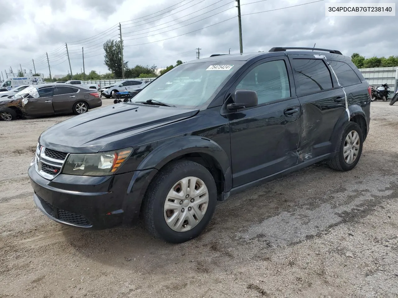 3C4PDCAB7GT238140 2016 Dodge Journey Se