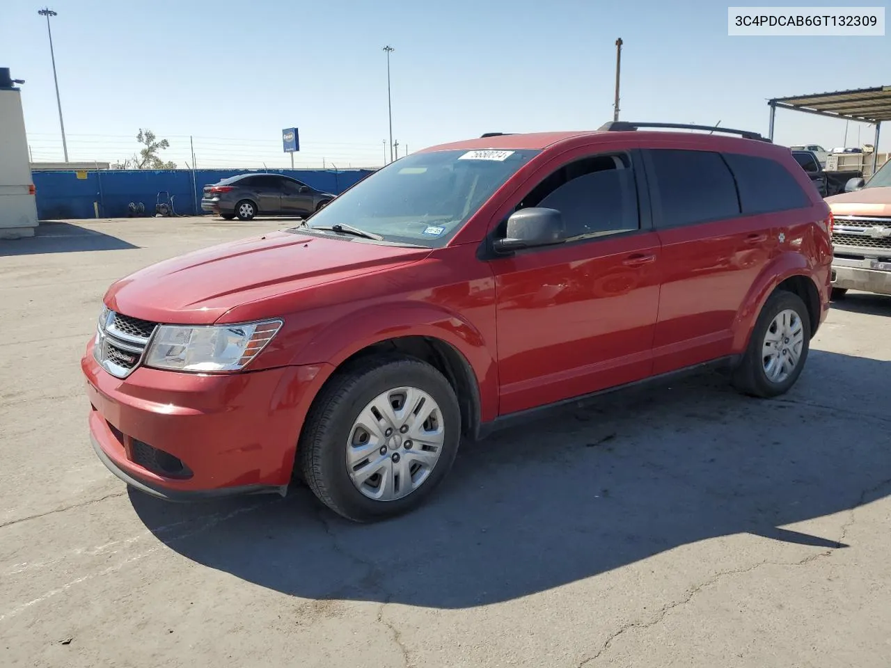 2016 Dodge Journey Se VIN: 3C4PDCAB6GT132309 Lot: 75650034