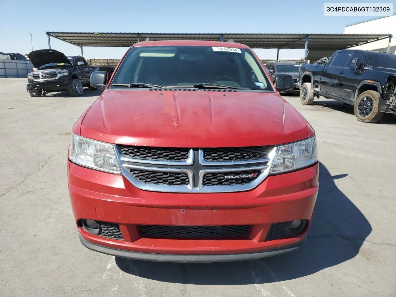 2016 Dodge Journey Se VIN: 3C4PDCAB6GT132309 Lot: 75650034