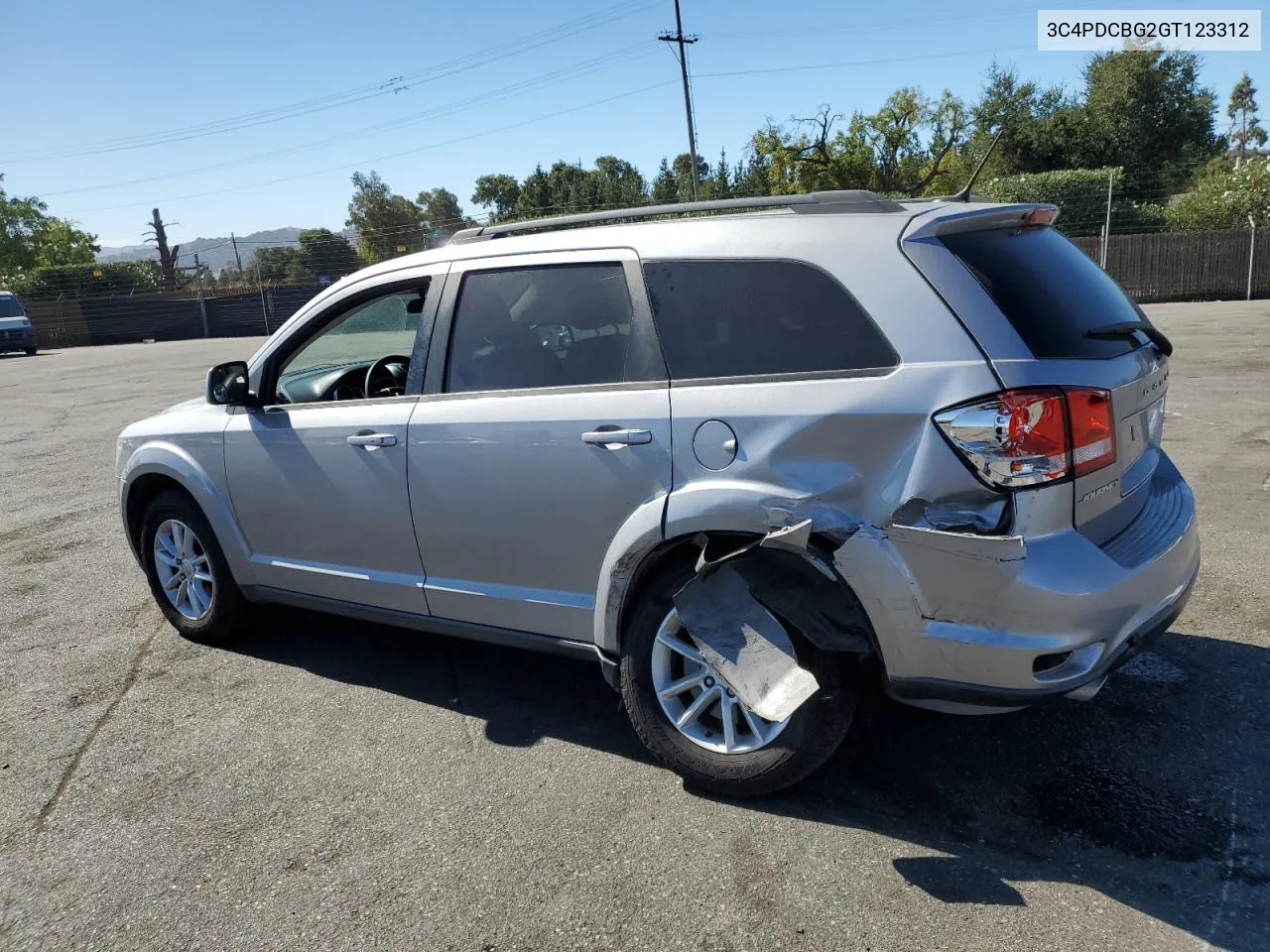 2016 Dodge Journey Sxt VIN: 3C4PDCBG2GT123312 Lot: 75671954