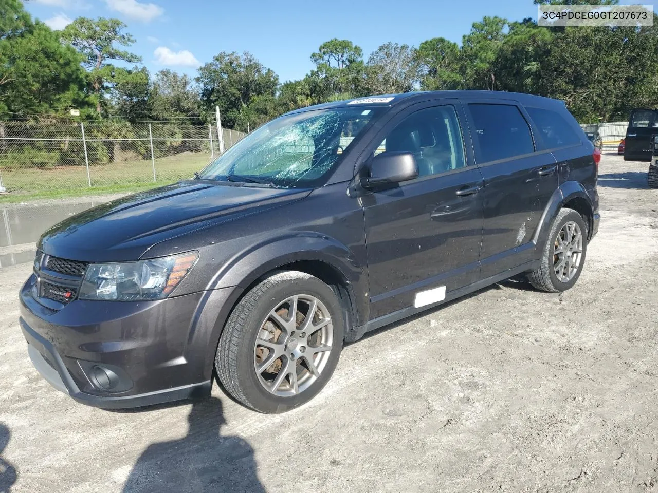 2016 Dodge Journey R/T VIN: 3C4PDCEG0GT207673 Lot: 75813814