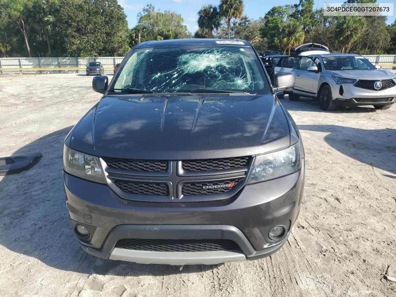 2016 Dodge Journey R/T VIN: 3C4PDCEG0GT207673 Lot: 75813814