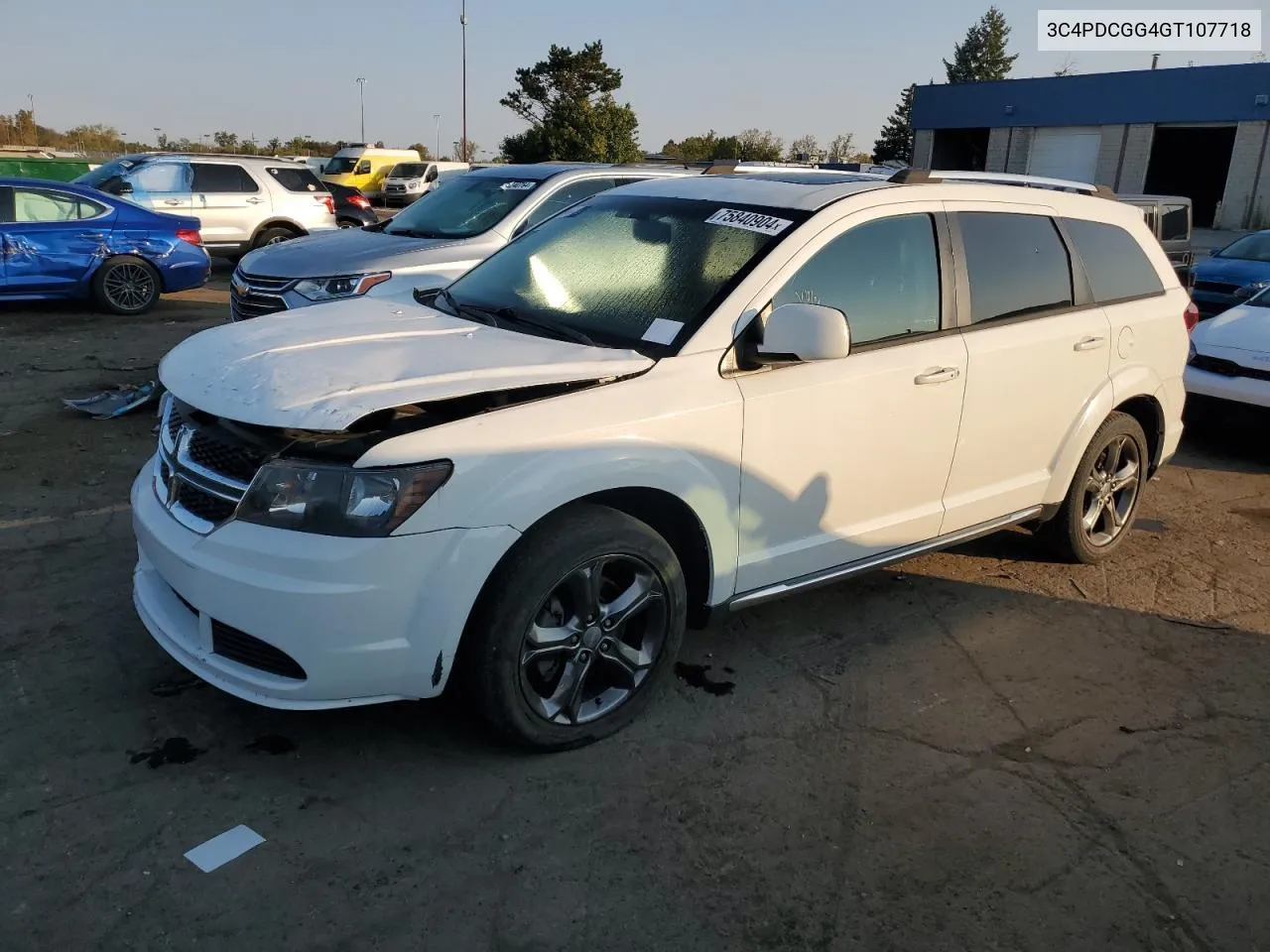 2016 Dodge Journey Crossroad VIN: 3C4PDCGG4GT107718 Lot: 75840904