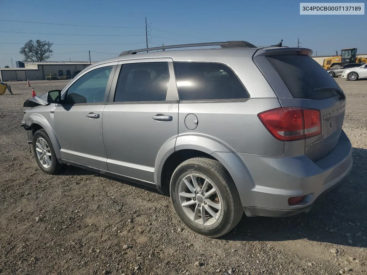 2016 Dodge Journey Sxt VIN: 3C4PDCBG0GT137189 Lot: 76024684