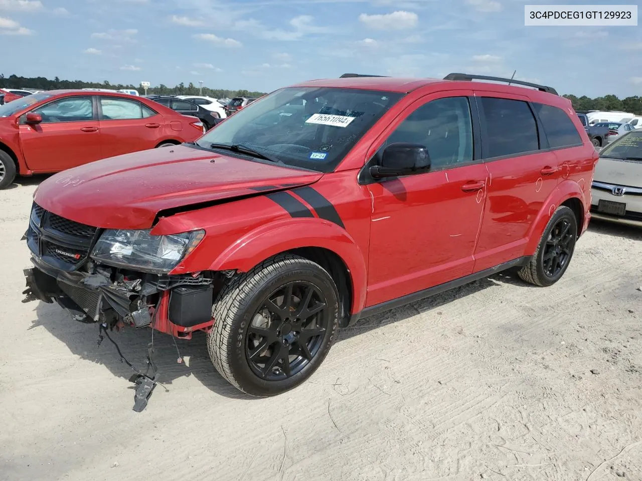 2016 Dodge Journey R/T VIN: 3C4PDCEG1GT129923 Lot: 76561094