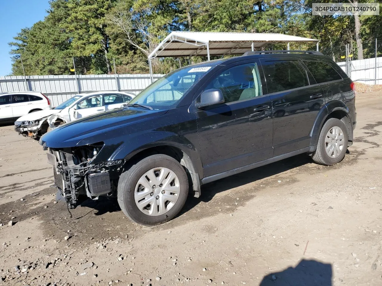 2016 Dodge Journey Se VIN: 3C4PDCAB1GT240790 Lot: 76580644