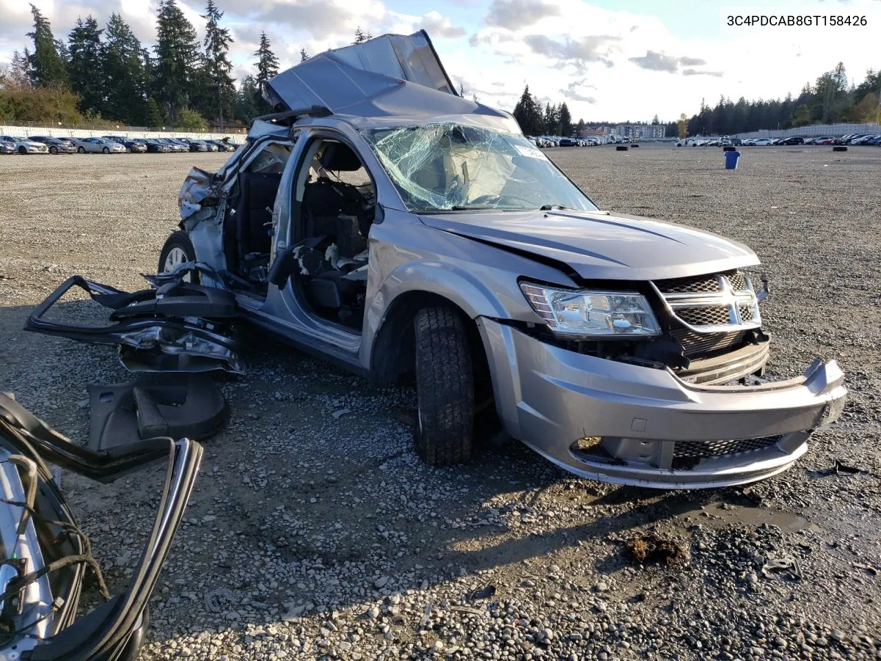 2016 Dodge Journey Se VIN: 3C4PDCAB8GT158426 Lot: 77345844