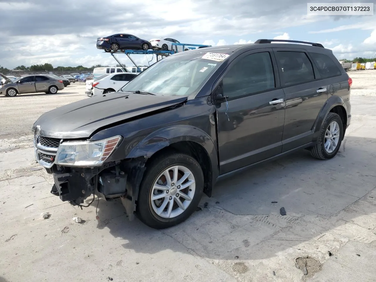 2016 Dodge Journey Sxt VIN: 3C4PDCBG7GT137223 Lot: 77591764