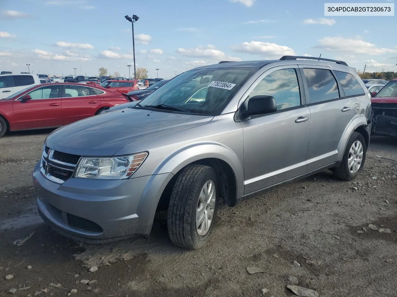 2016 Dodge Journey Se VIN: 3C4PDCAB2GT230673 Lot: 77823864