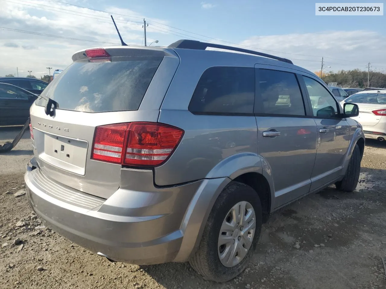 2016 Dodge Journey Se VIN: 3C4PDCAB2GT230673 Lot: 77823864