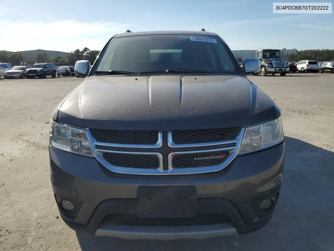 2016 Dodge Journey Sxt VIN: 3C4PDCBB7GT202222 Lot: 78023224