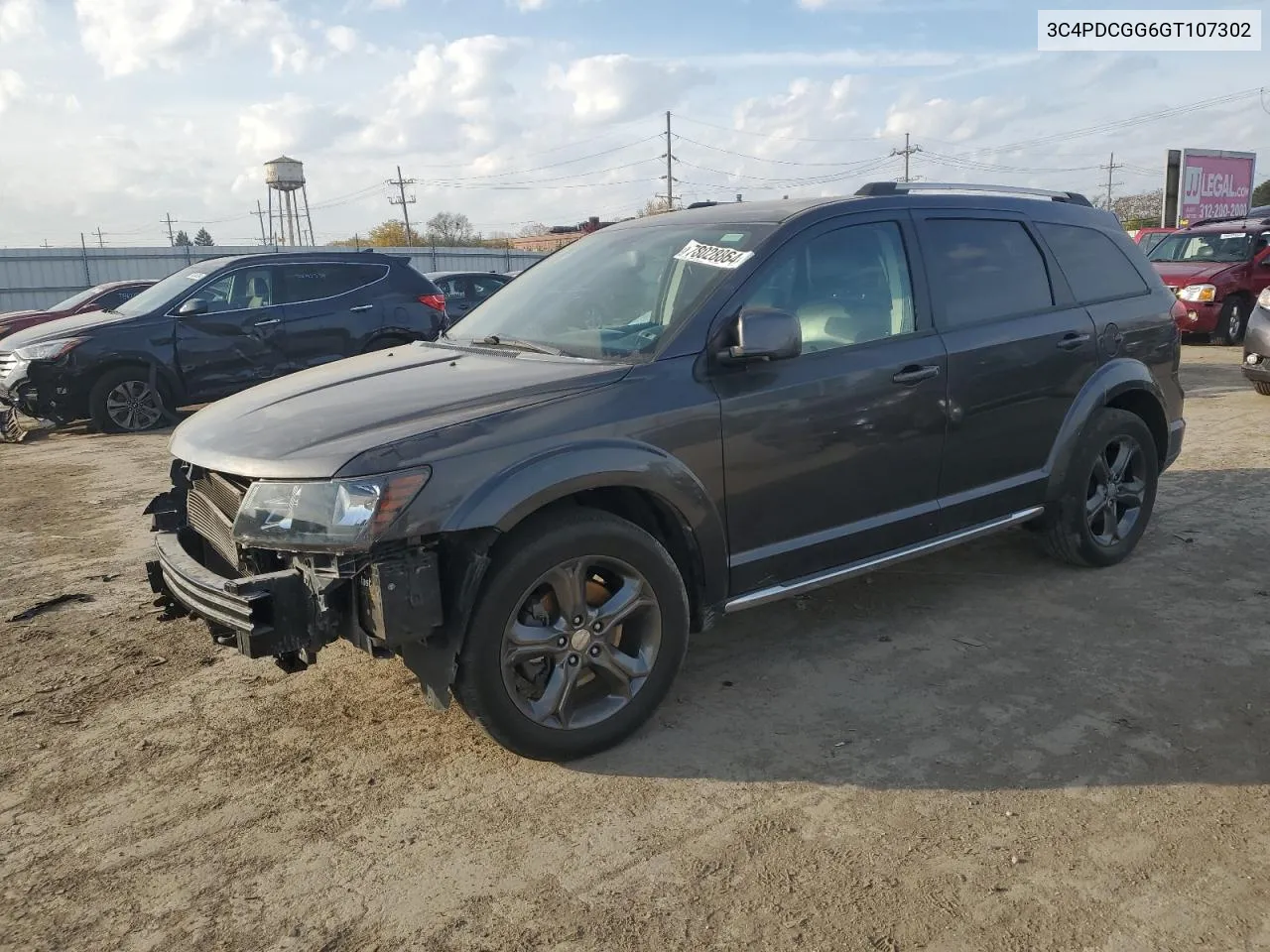 2016 Dodge Journey Crossroad VIN: 3C4PDCGG6GT107302 Lot: 78028864