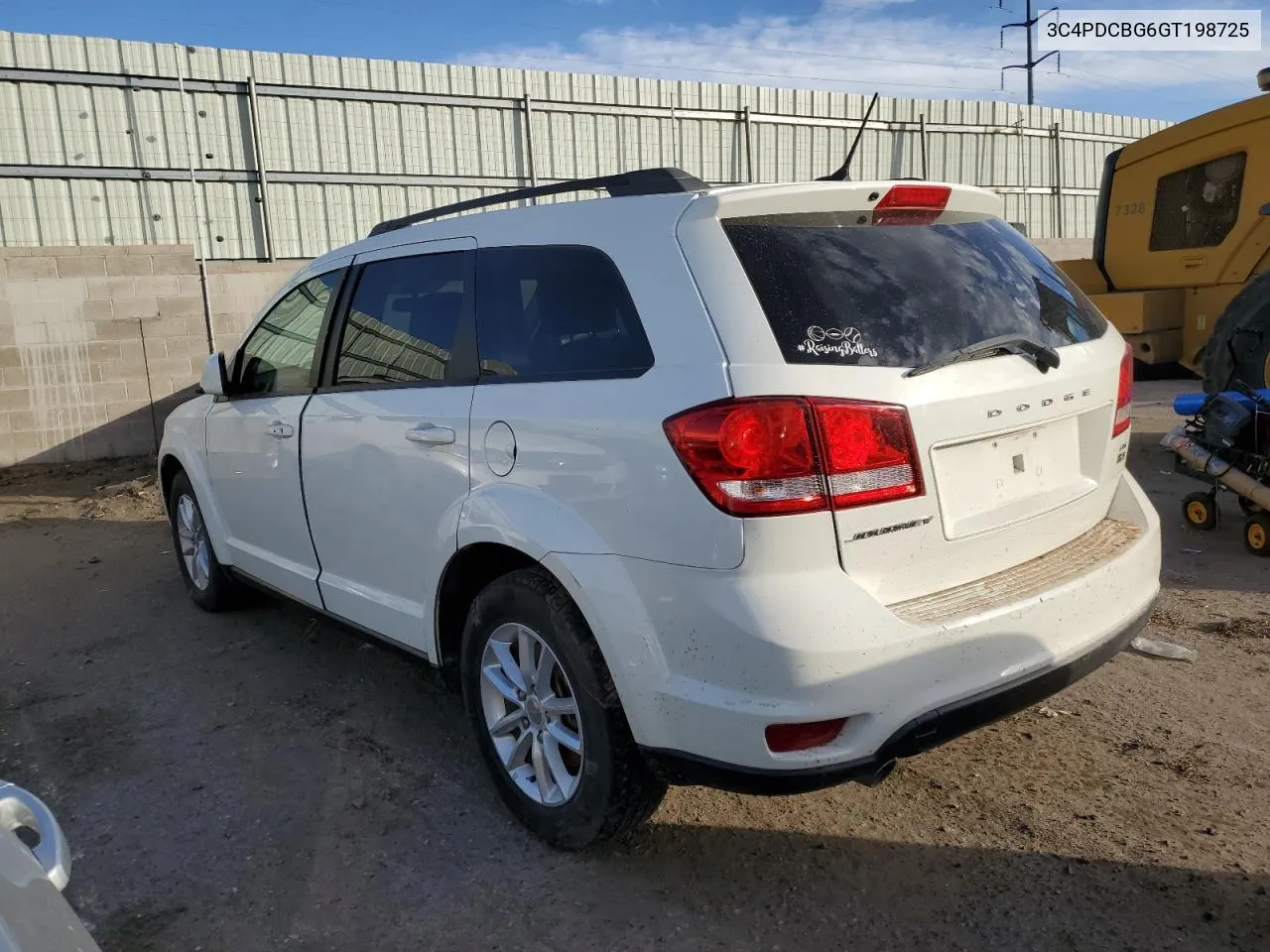 2016 Dodge Journey Sxt VIN: 3C4PDCBG6GT198725 Lot: 78029864