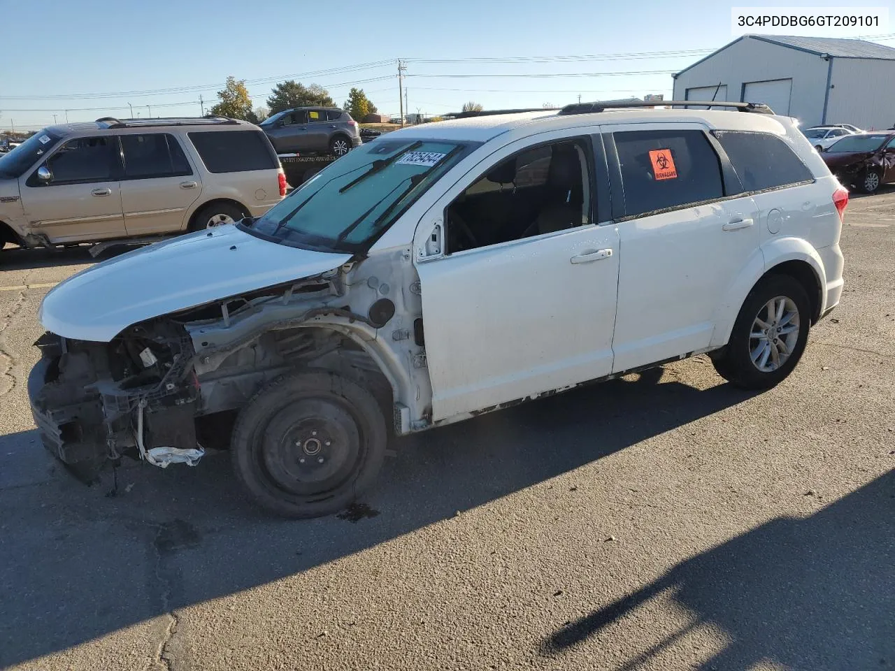 2016 Dodge Journey Sxt VIN: 3C4PDDBG6GT209101 Lot: 78254544