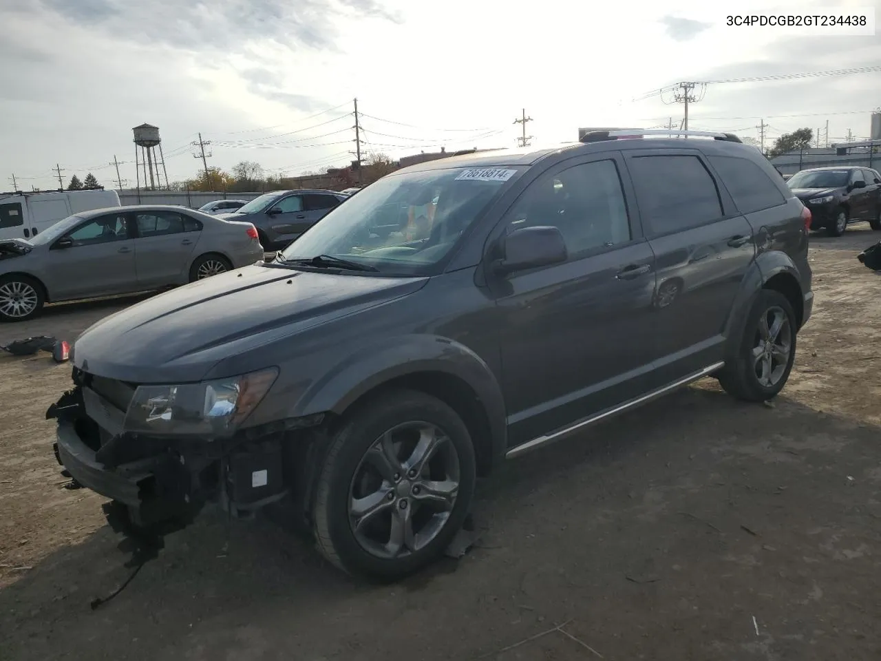 2016 Dodge Journey Crossroad VIN: 3C4PDCGB2GT234438 Lot: 78618814