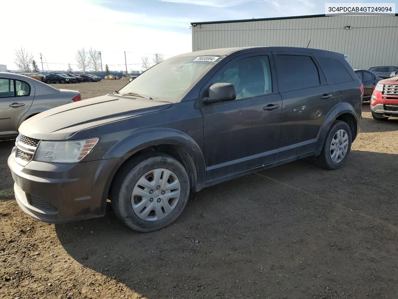 2016 Dodge Journey Se VIN: 3C4PDCAB4GT249094 Lot: 78830994