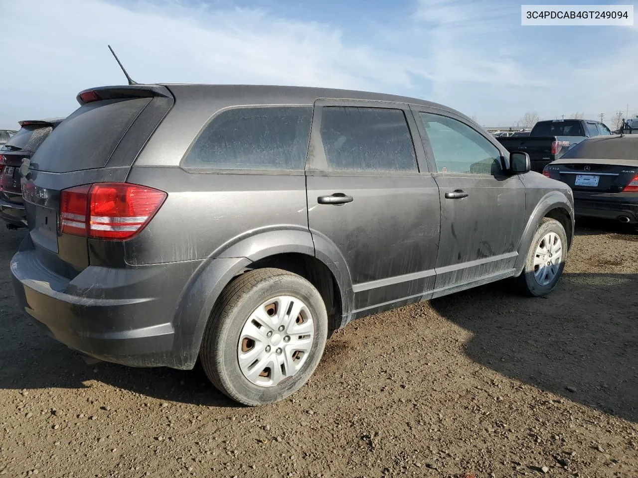 2016 Dodge Journey Se VIN: 3C4PDCAB4GT249094 Lot: 78830994