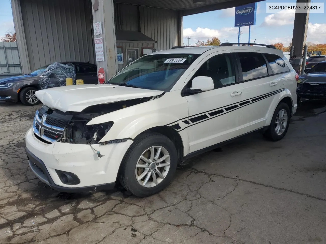 2016 Dodge Journey Sxt VIN: 3C4PDCBG2GT224317 Lot: 78973664