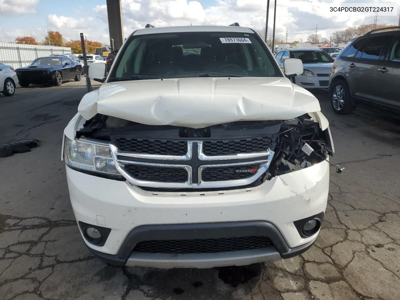 2016 Dodge Journey Sxt VIN: 3C4PDCBG2GT224317 Lot: 78973664