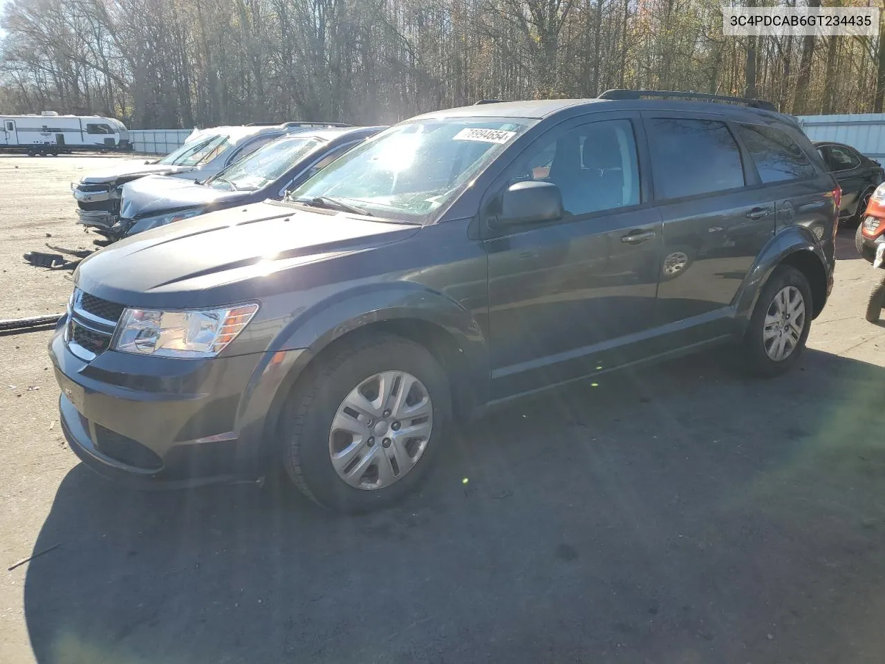 2016 Dodge Journey Se VIN: 3C4PDCAB6GT234435 Lot: 78994654