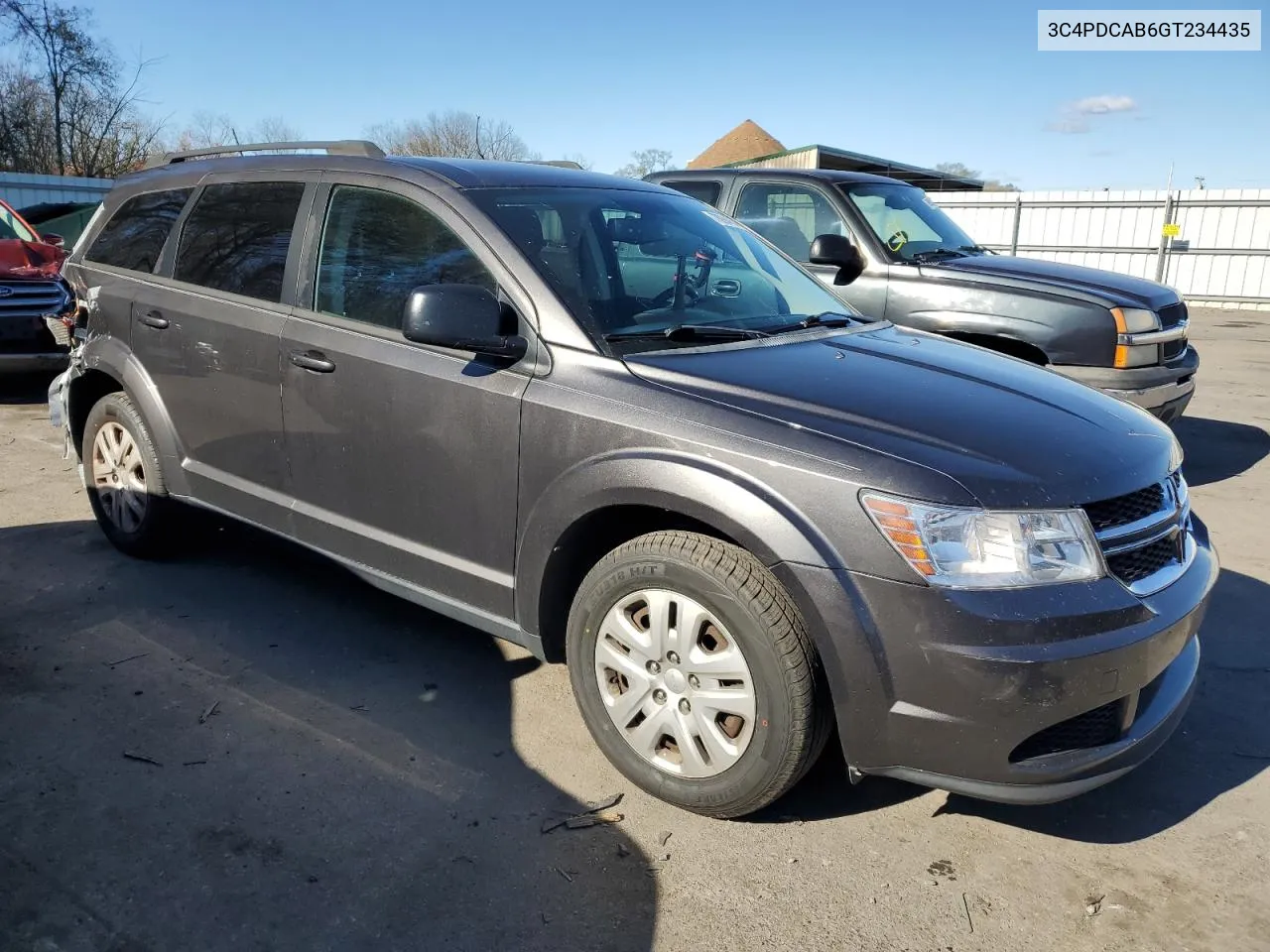 2016 Dodge Journey Se VIN: 3C4PDCAB6GT234435 Lot: 78994654