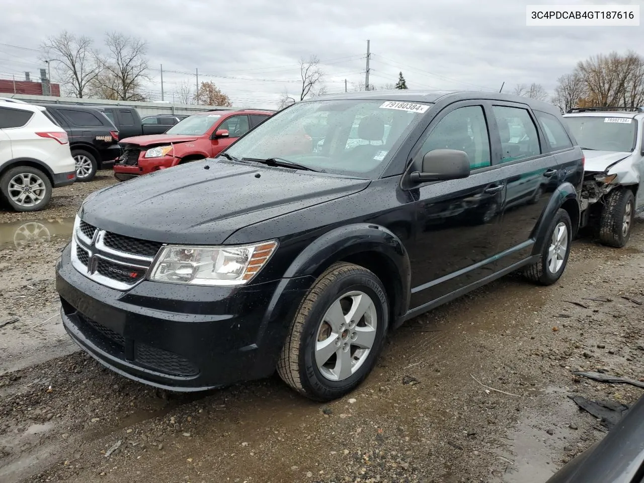 2016 Dodge Journey Se VIN: 3C4PDCAB4GT187616 Lot: 79180384