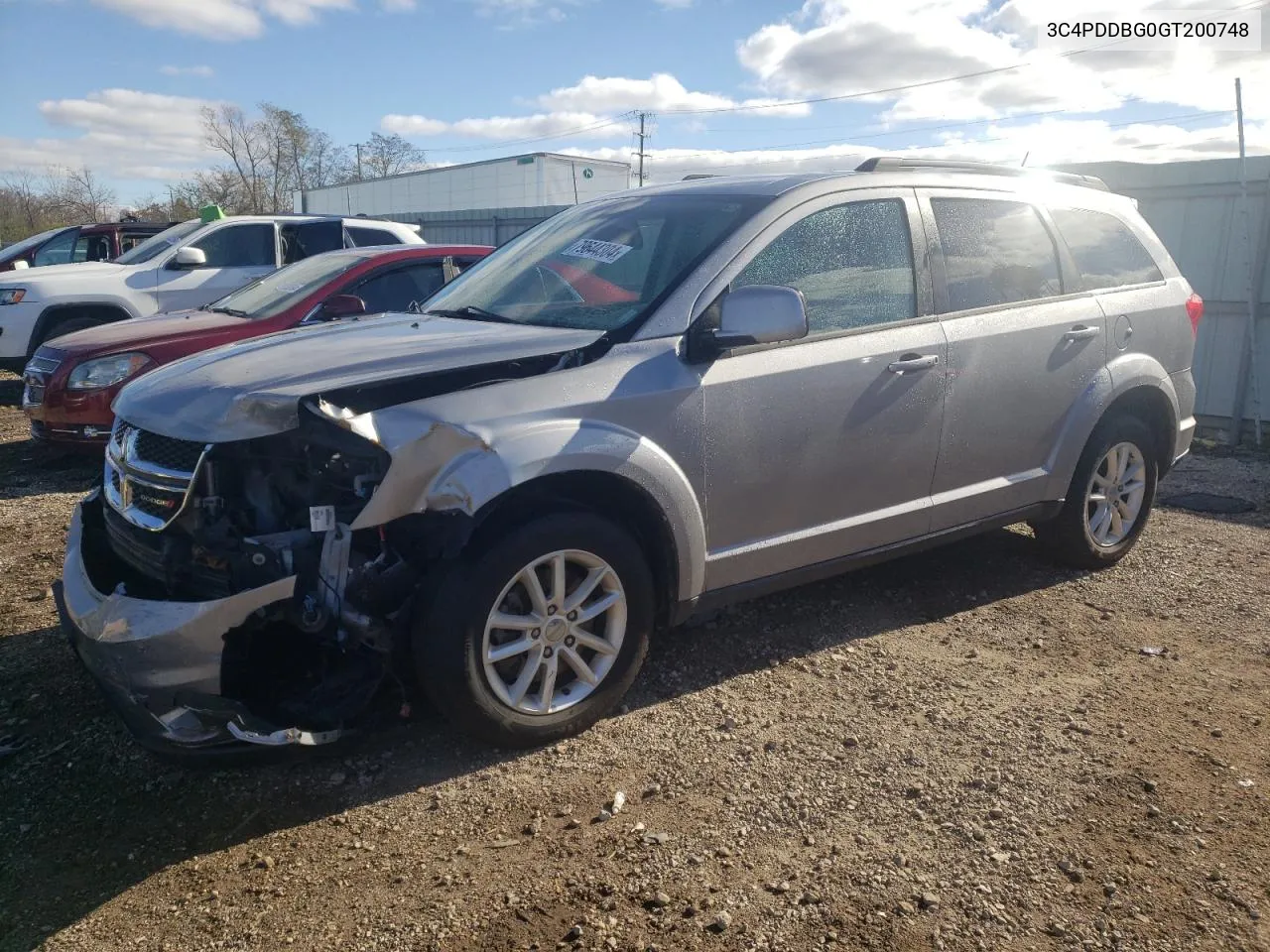 2016 Dodge Journey Sxt VIN: 3C4PDDBG0GT200748 Lot: 79644304