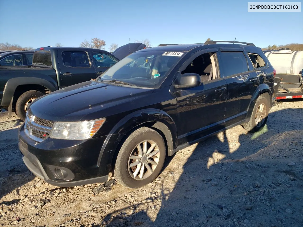 2016 Dodge Journey Sxt VIN: 3C4PDDBG0GT160168 Lot: 80446324