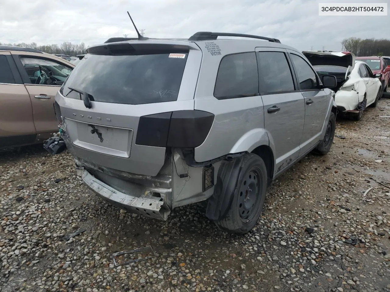 2017 Dodge Journey Se VIN: 3C4PDCAB2HT504472 Lot: 43244703