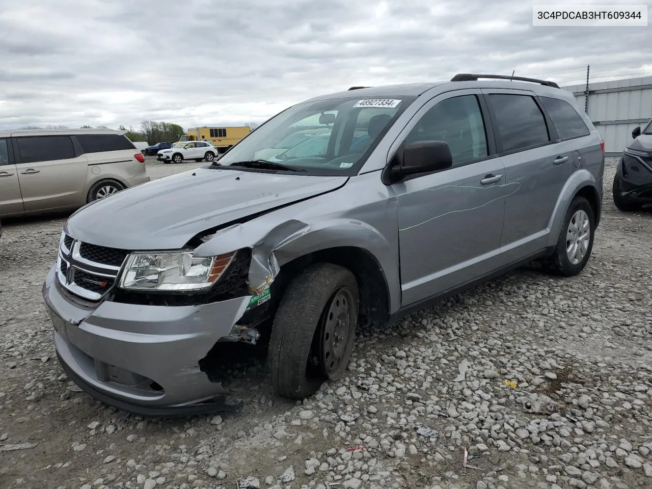 2017 Dodge Journey Se VIN: 3C4PDCAB3HT609344 Lot: 48927334