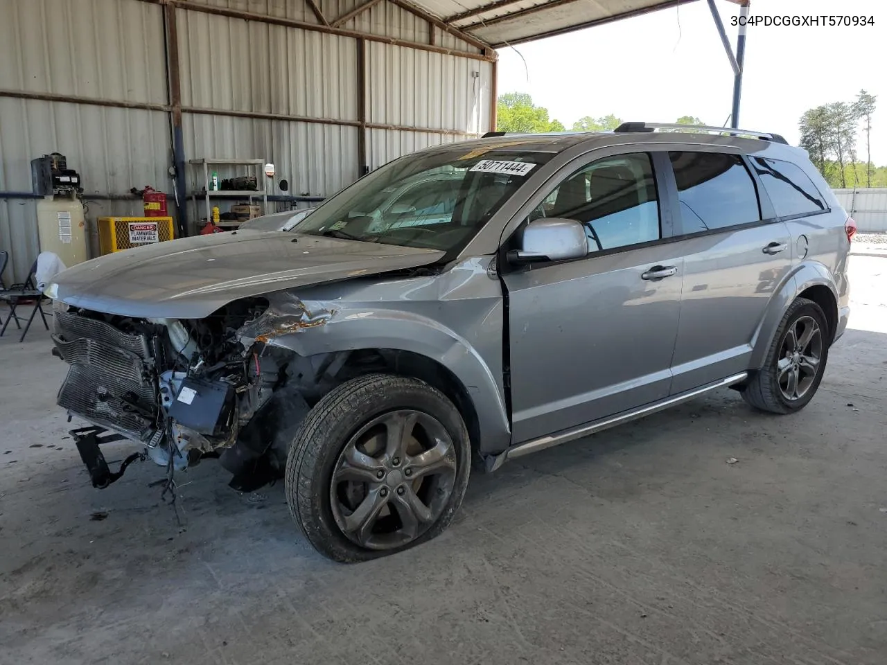 2017 Dodge Journey Crossroad VIN: 3C4PDCGGXHT570934 Lot: 50711444