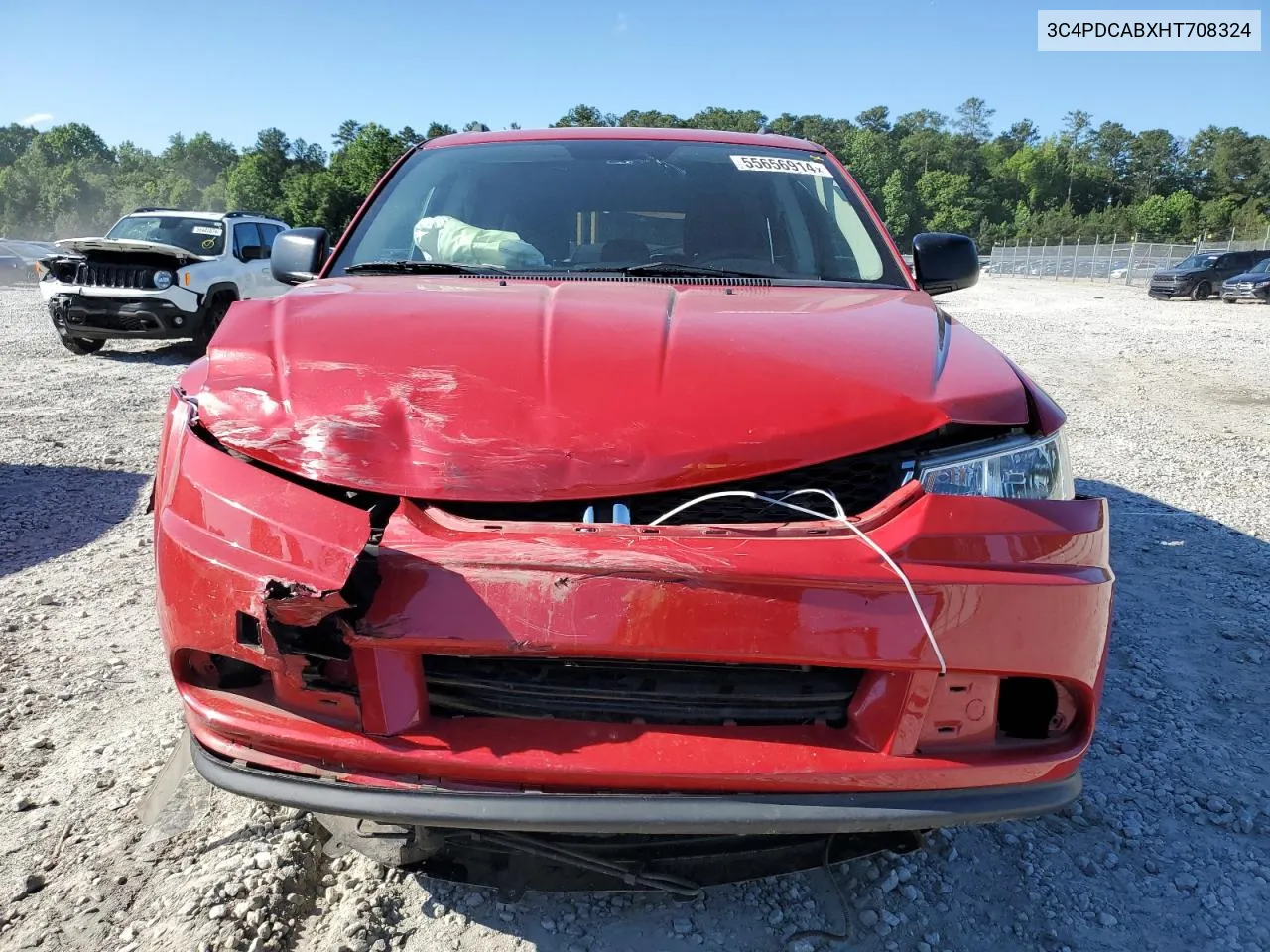 2017 Dodge Journey Se VIN: 3C4PDCABXHT708324 Lot: 55656914