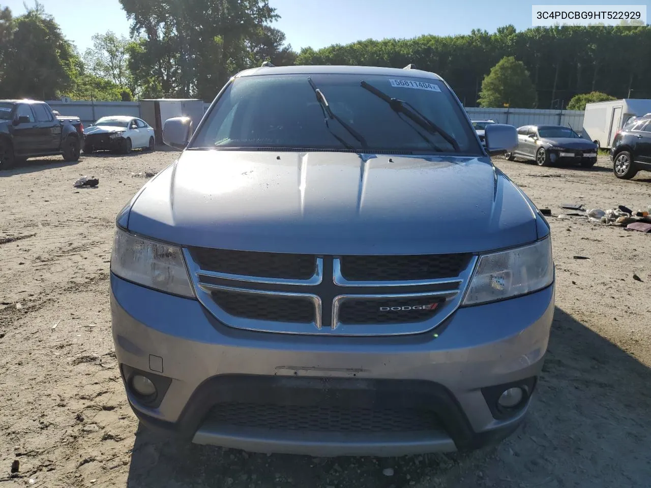 2017 Dodge Journey Sxt VIN: 3C4PDCBG9HT522929 Lot: 56811404