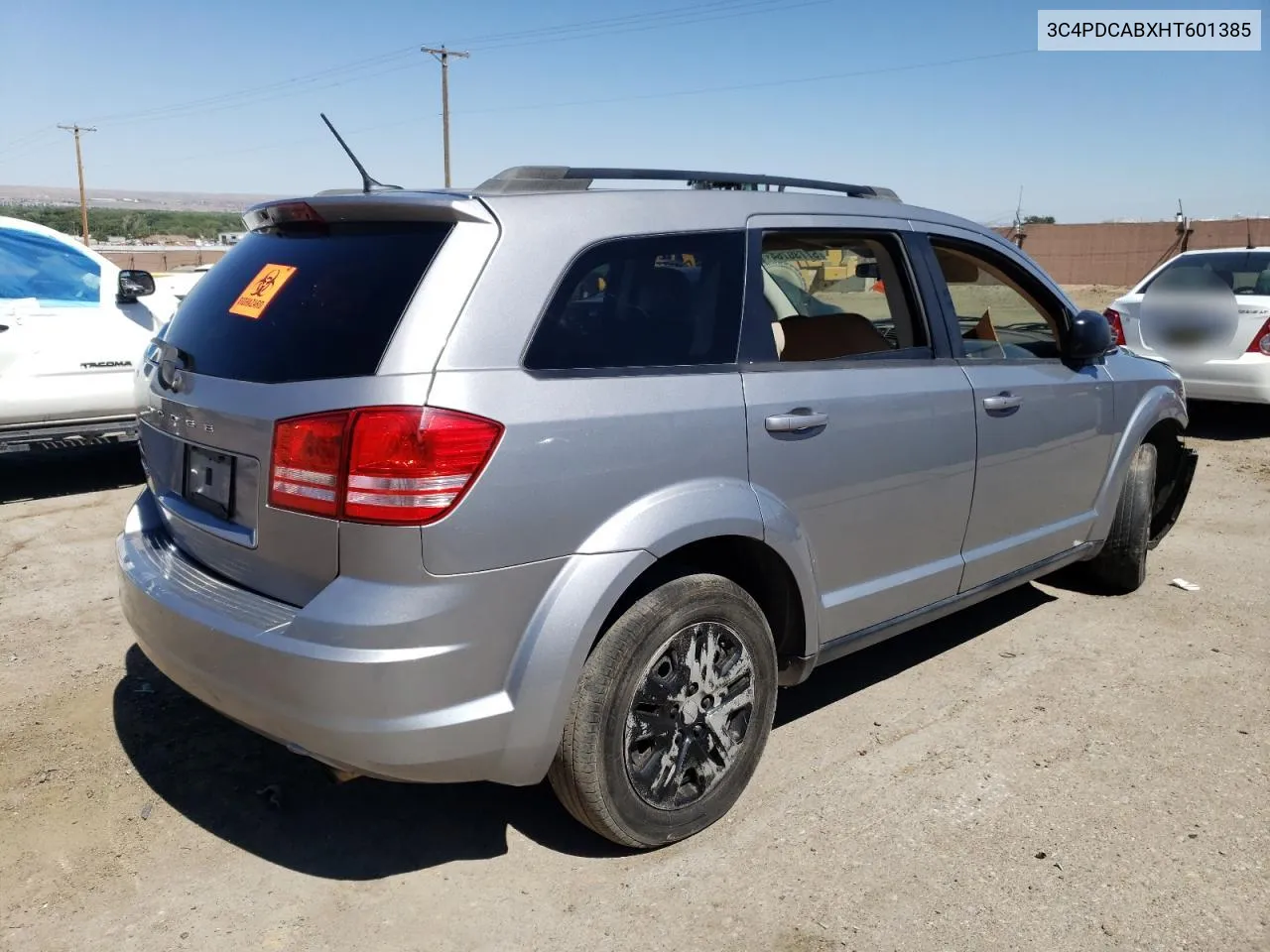 2017 Dodge Journey Se VIN: 3C4PDCABXHT601385 Lot: 57730764