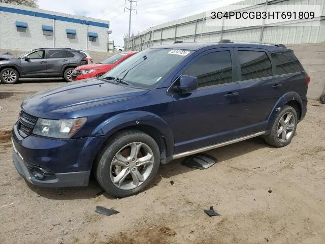 2017 Dodge Journey Crossroad VIN: 3C4PDCGB3HT691809 Lot: 60814904