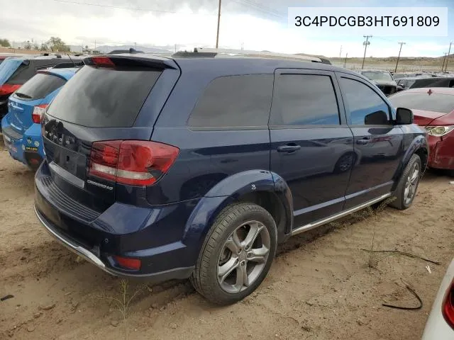 2017 Dodge Journey Crossroad VIN: 3C4PDCGB3HT691809 Lot: 60814904