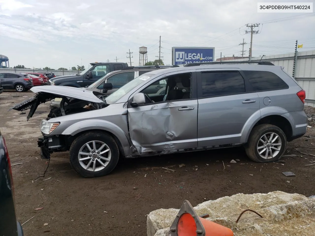 2017 Dodge Journey Sxt VIN: 3C4PDDBG9HT540224 Lot: 61925214