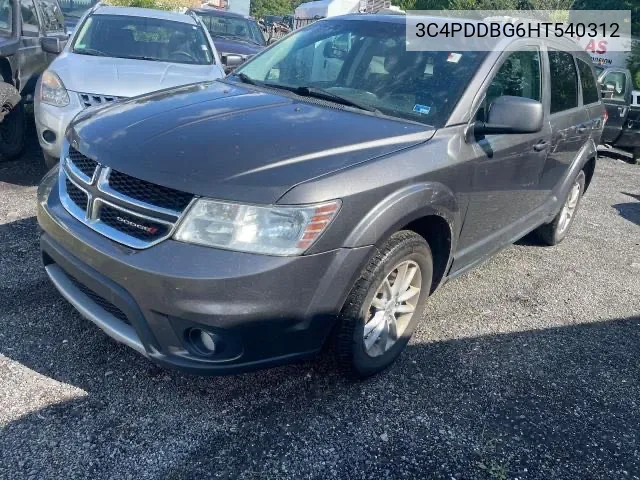 2017 Dodge Journey Sxt VIN: 3C4PDDBG6HT540312 Lot: 65153274