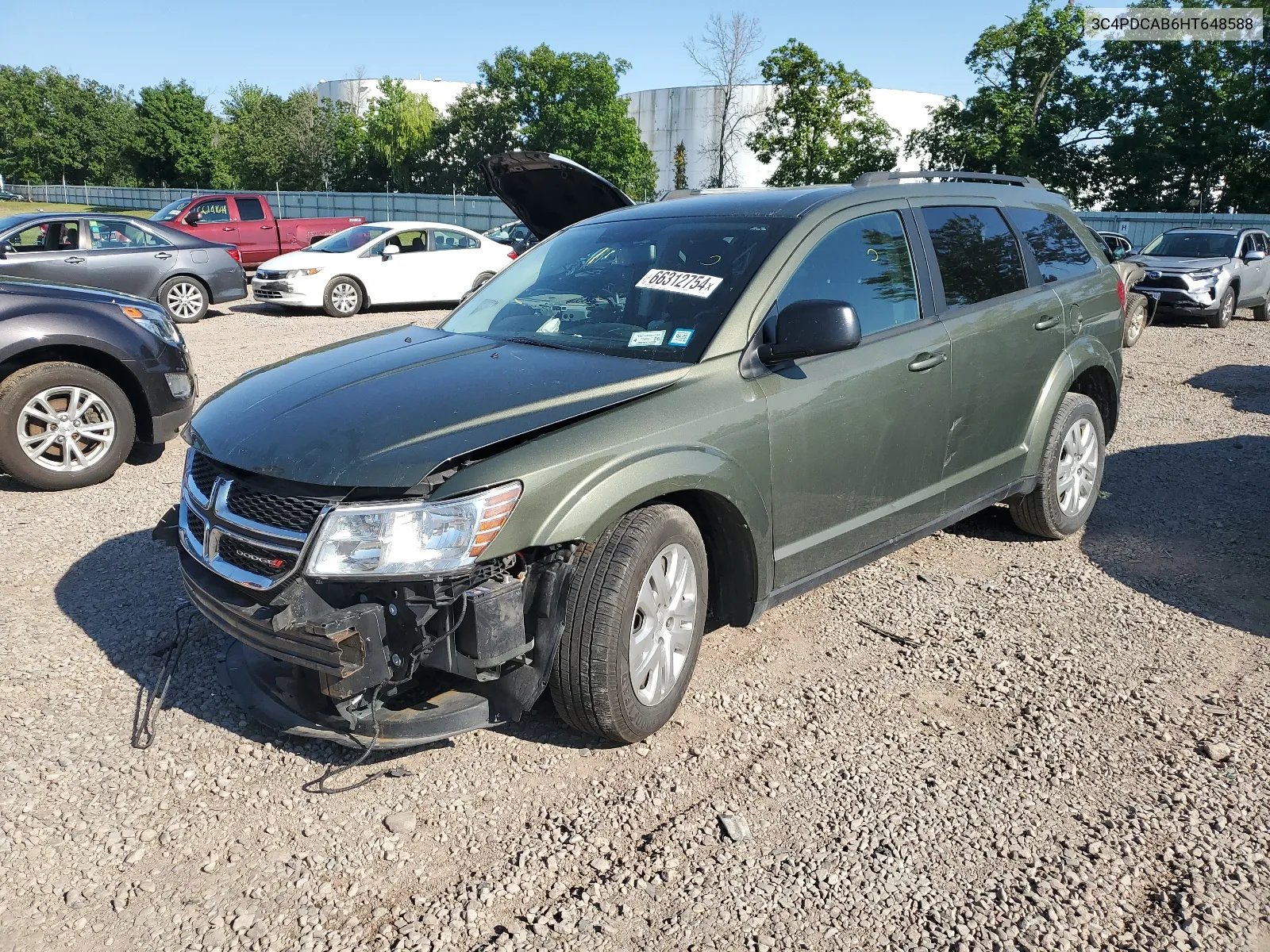 2017 Dodge Journey Se VIN: 3C4PDCAB6HT648588 Lot: 66312754