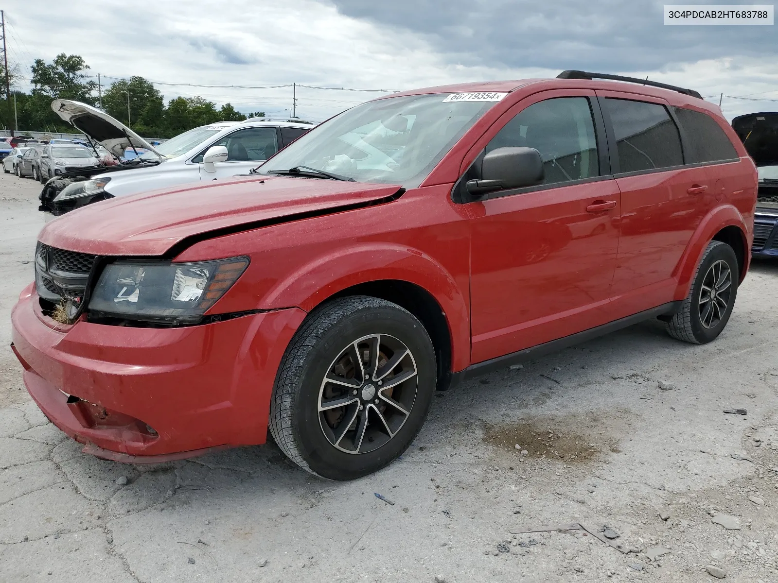 2017 Dodge Journey Se VIN: 3C4PDCAB2HT683788 Lot: 66719354