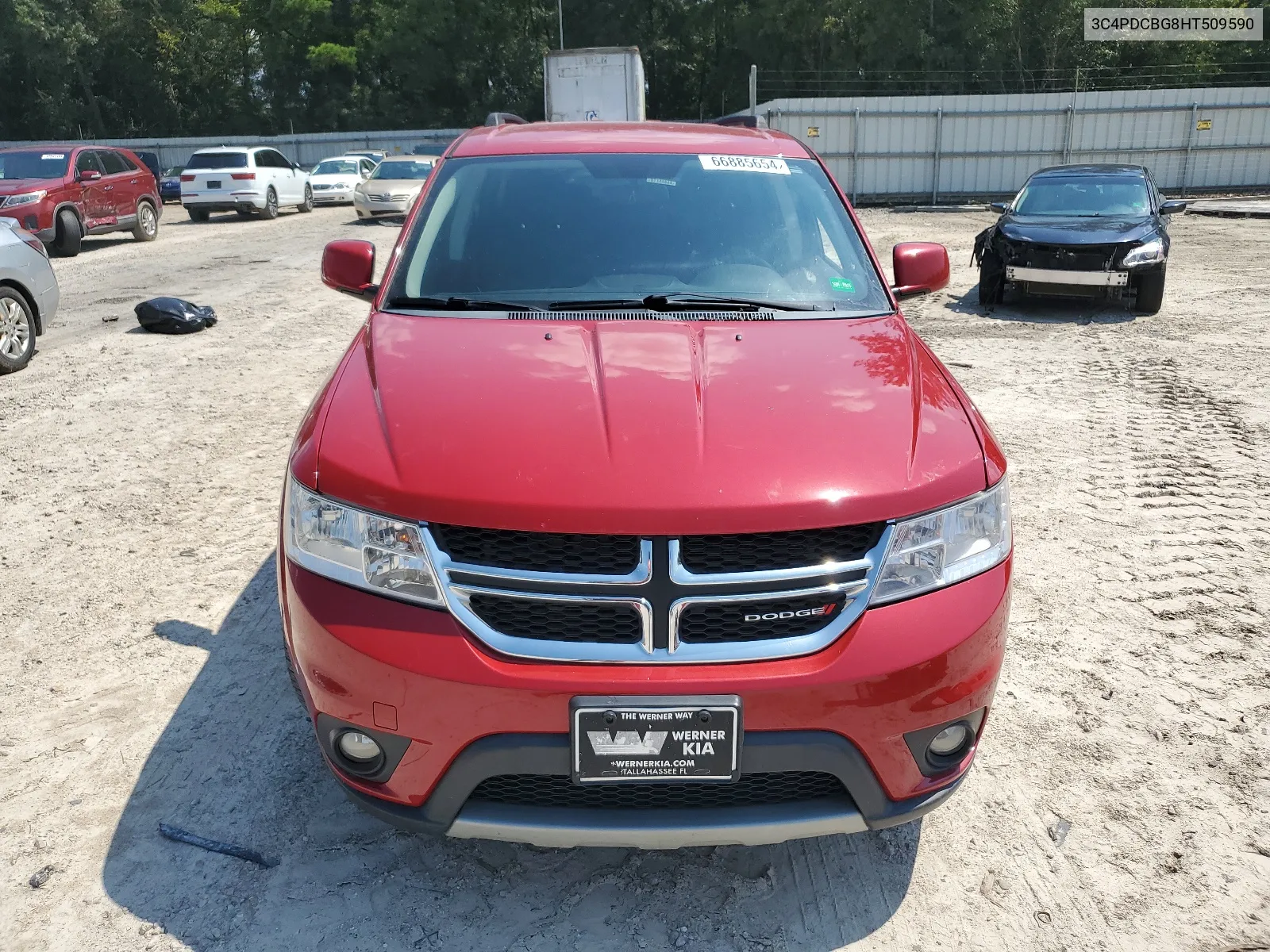 2017 Dodge Journey Sxt VIN: 3C4PDCBG8HT509590 Lot: 66885654