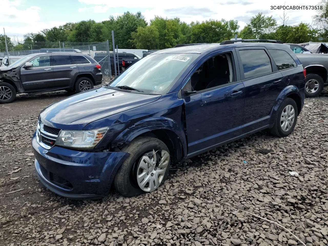 2017 Dodge Journey Se VIN: 3C4PDCAB0HT673518 Lot: 67611304